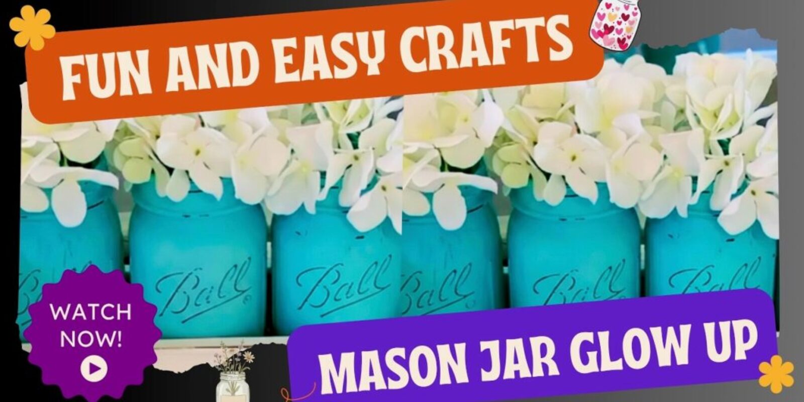 1. 100 Etsy Mason Jar Vases