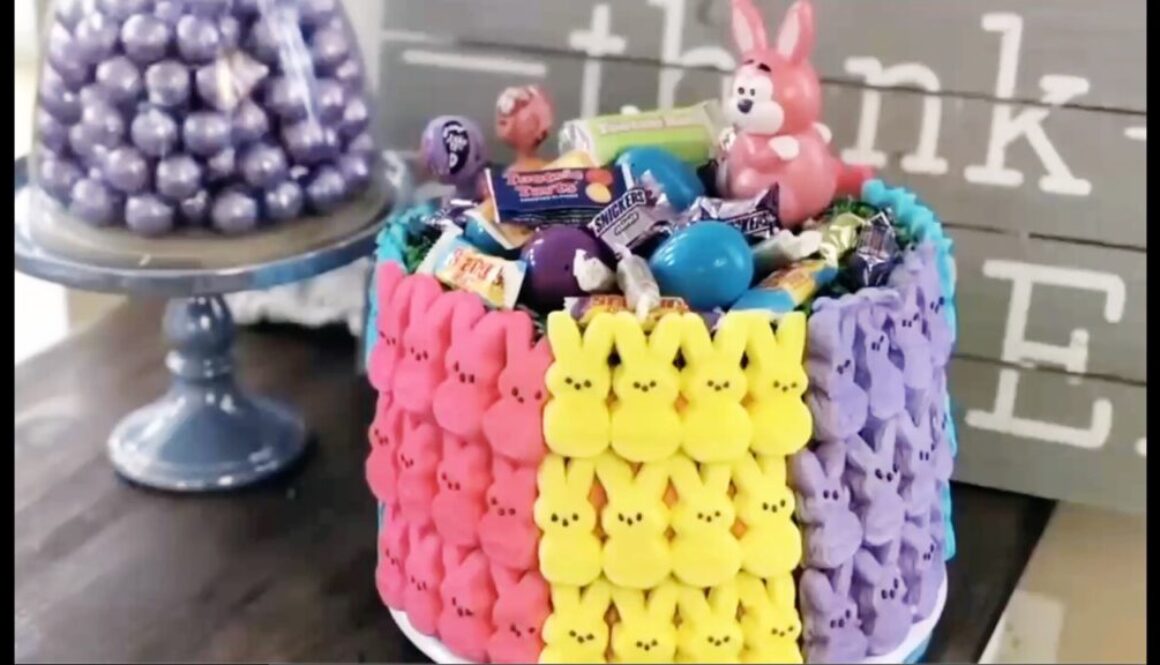 3. How to Make a Peeps Surprise Cake Basket with Candy Inside