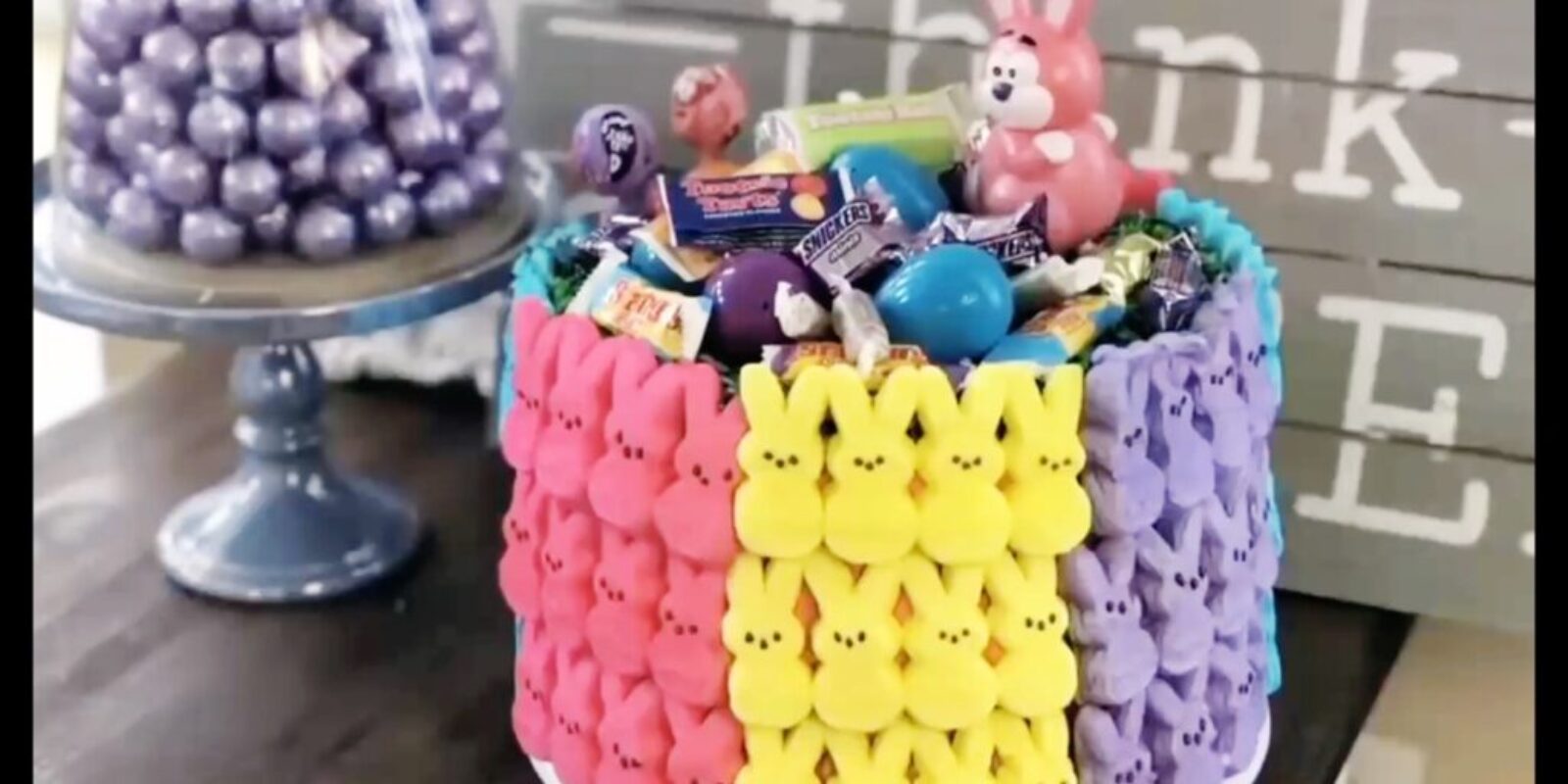 3. How to Make a Peeps Surprise Cake Basket with Candy Inside