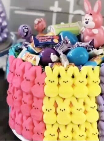 3. How to Make a Peeps Surprise Cake Basket with Candy Inside